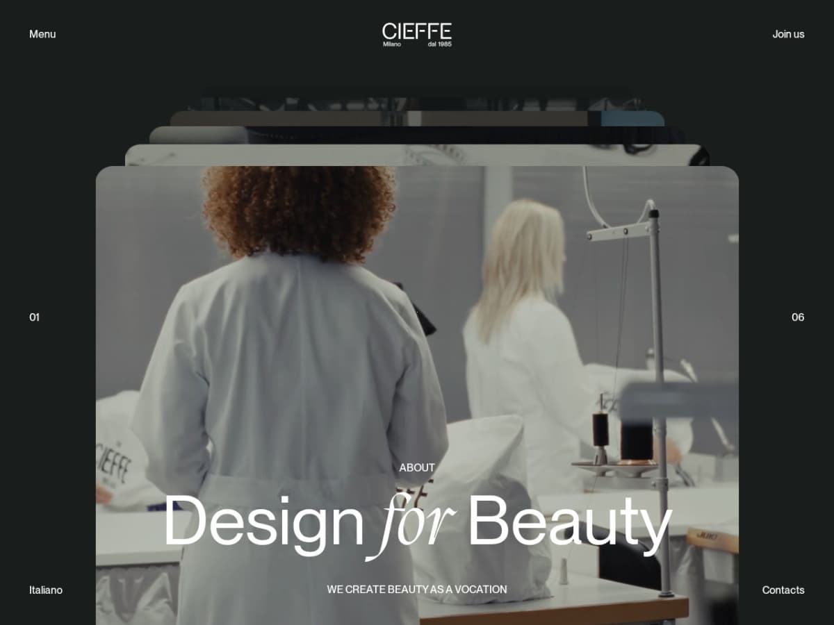 Cieffe Milano website preview